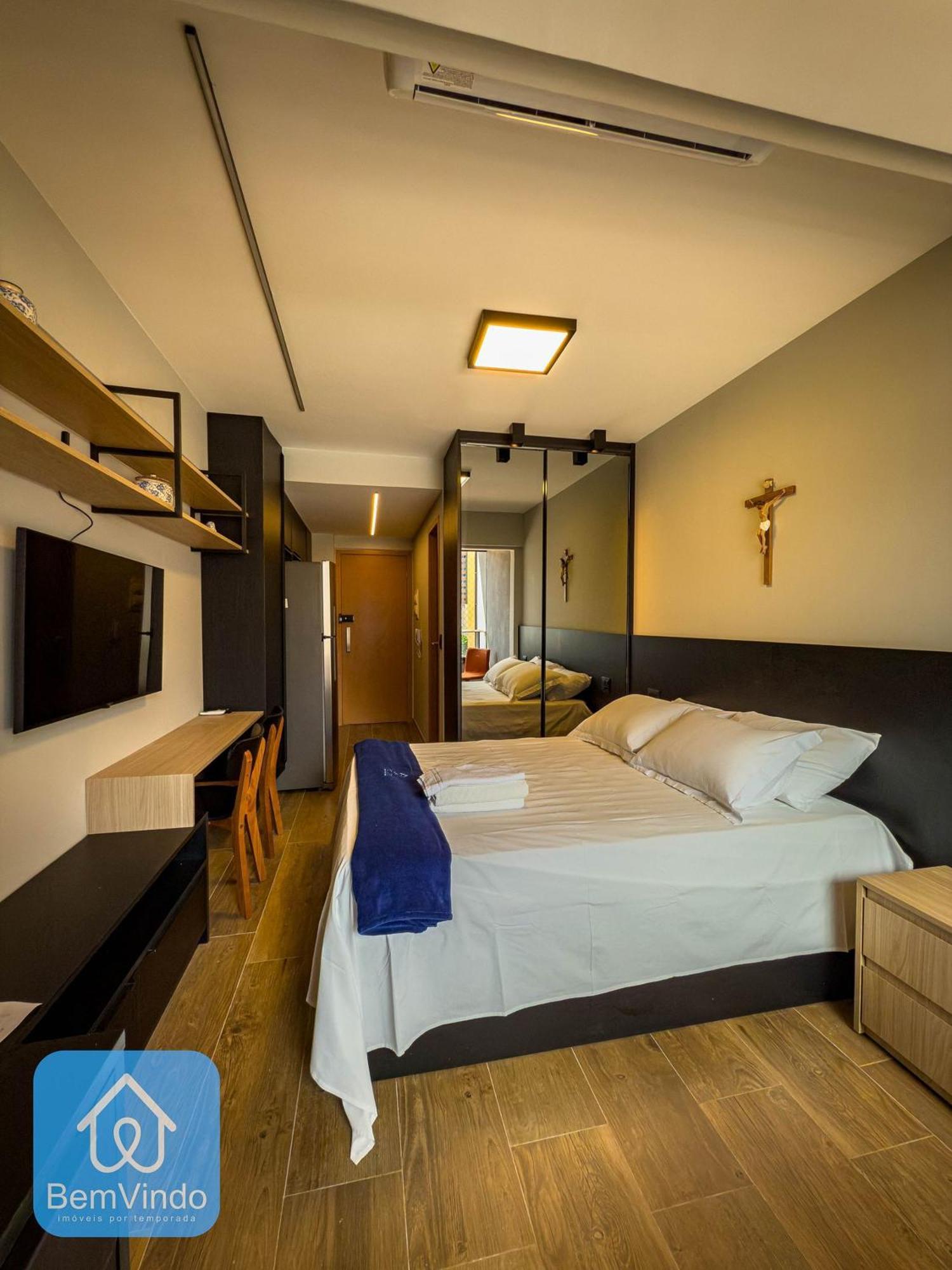 Apartamento Estudio Bem Equipado E Confortavel Na Barra