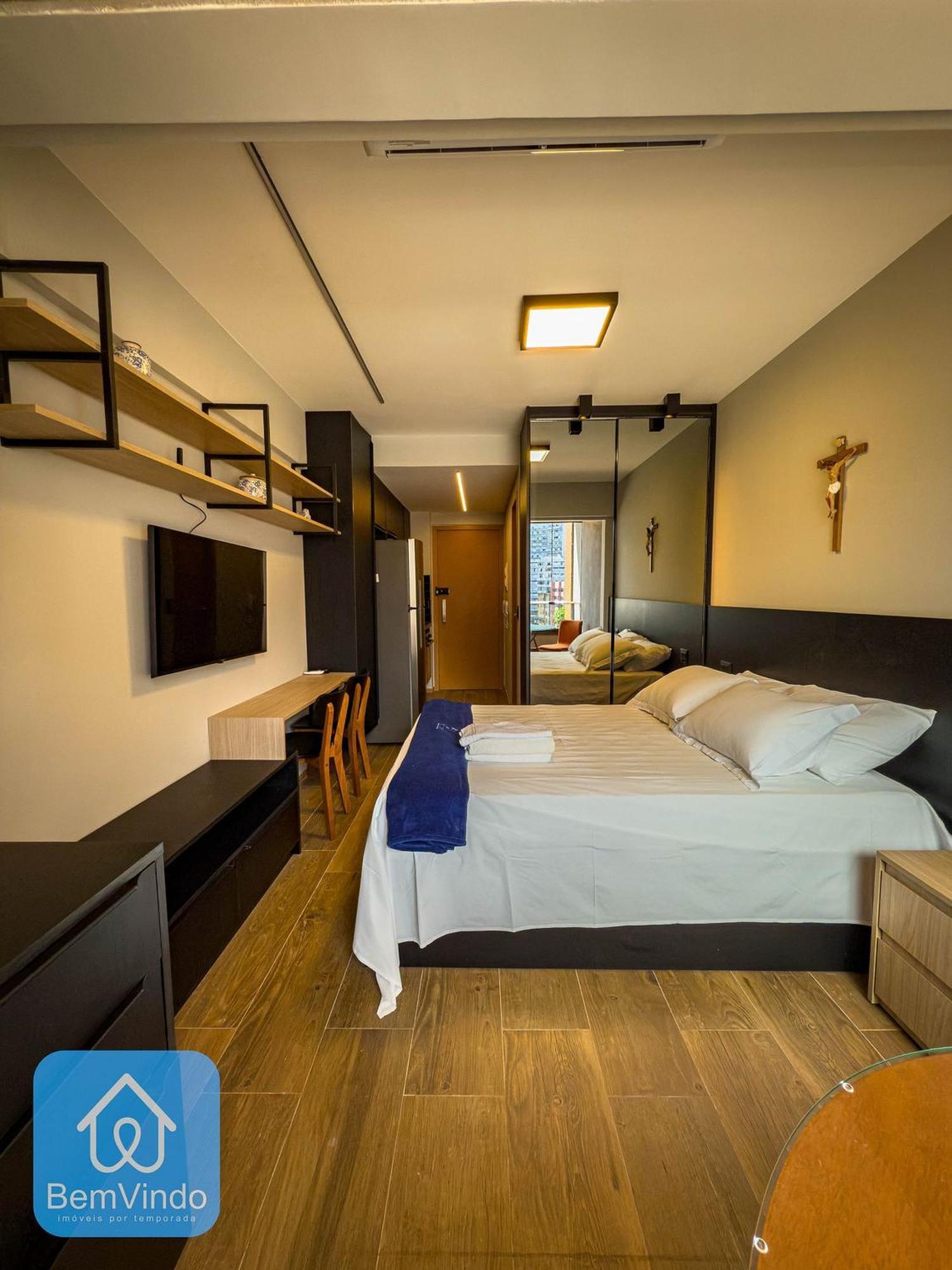 Estudio Bem Equipado E Confortavel Na Barra