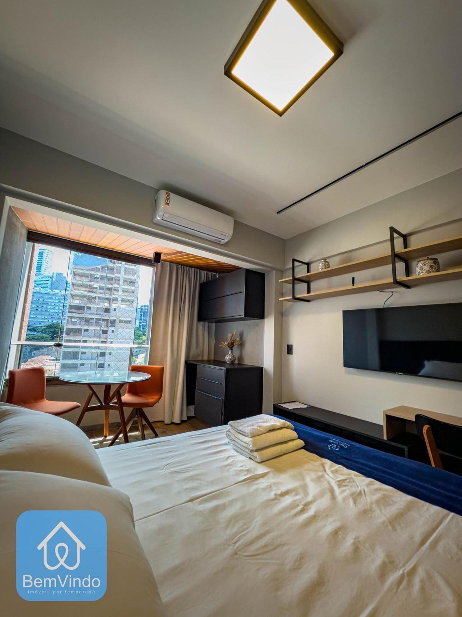 Apartamento Estudio Bem Equipado E Confortavel Na Barra *